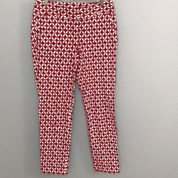 LOFT Pinwheel Julie Skinny Pant - Size 0 - Picture 2 of 10